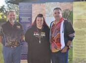 Dungog High School's principal Stephen Harper, Aboriginal Education Officer Kara Clements and Department of Education Aboriginal Community Liaison Officer Leigh Ridgeway. Picture by Angus Michie
