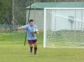 Dungog keeper Brock Thomas made several great saves before Scone found the winner on Sunday. Picture supplied