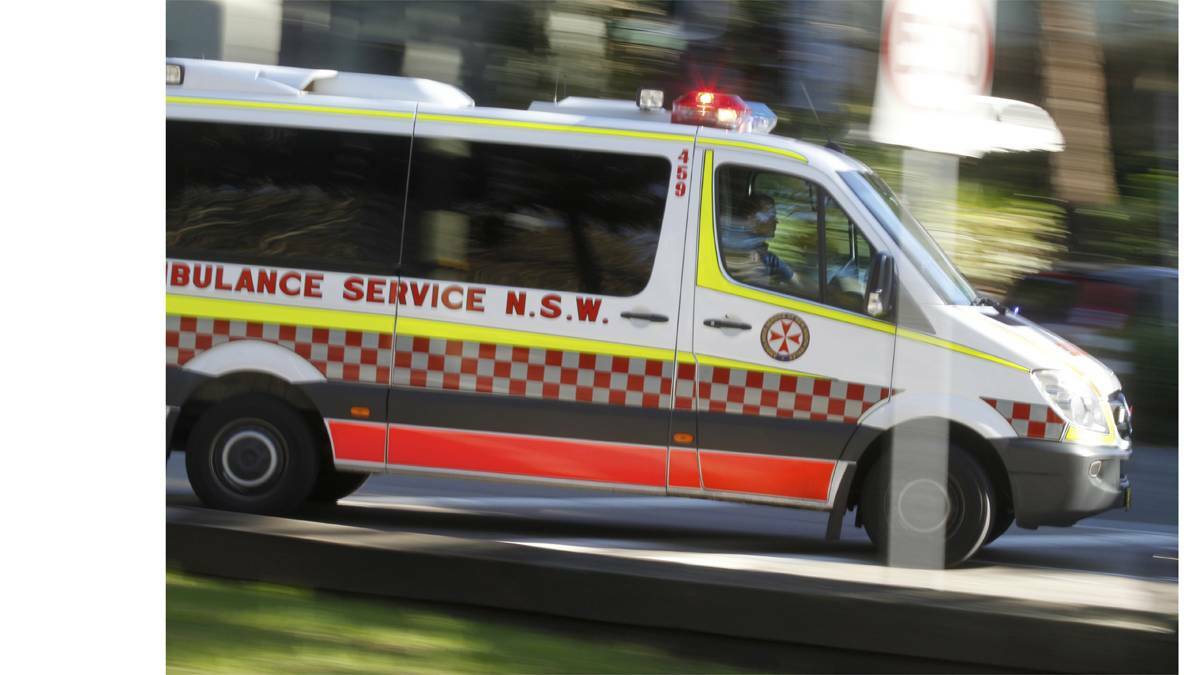 AMBOS: The paramedics were treating a man suffering from a head injury