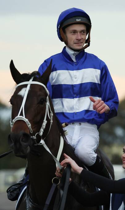Ben Osmond aboard Kazou after winning the last at Rosehill on Saturday. Picture by Jeremy Ng, Getty Images