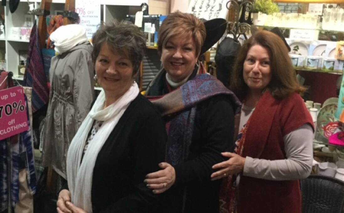 HEART AND SOUL: Country Affair owner Ann Dillon, pictured middle, says she owes the longevity of the business to her wonderful staff, pictured from left   Judy Turner,  and right Kim Kenny (absent Coralie White). 