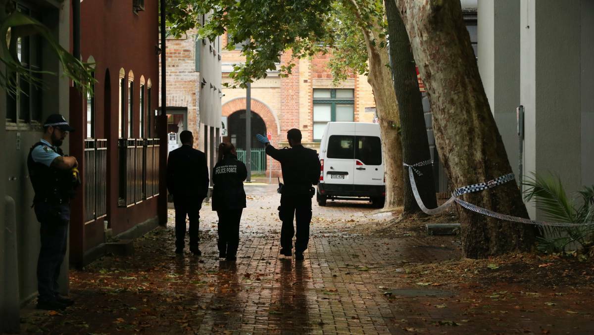 Specialist forensic police examining the scene of a stabbing in Newcastle West in January, 2023. Dominic Lagudi has pleaded guilty to the stabbings but is yet to be sentenced. 